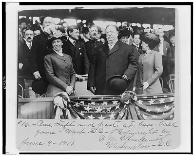 Pres. Taft and party at base-ball game, Washington, D.C.