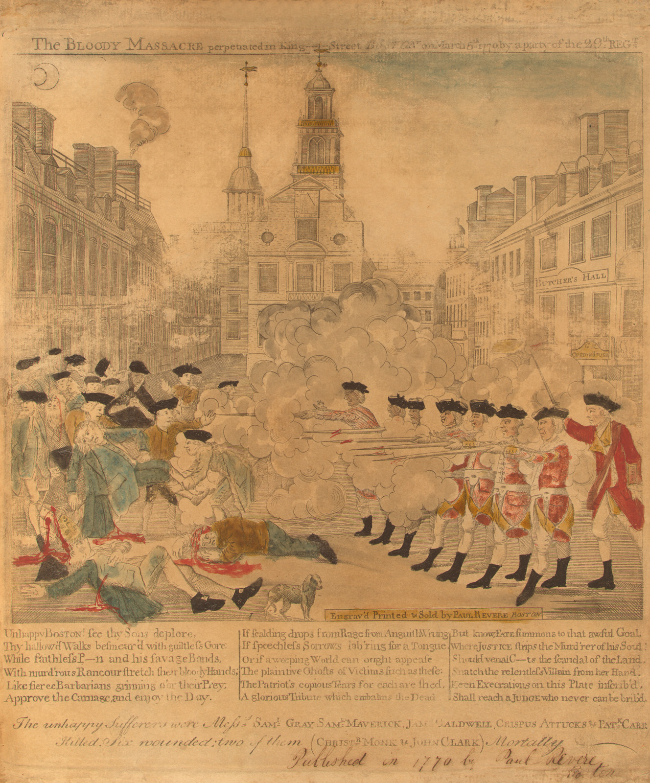 The Bloody Massacre perpetrated in King Street, Boston, 1770 — historic image