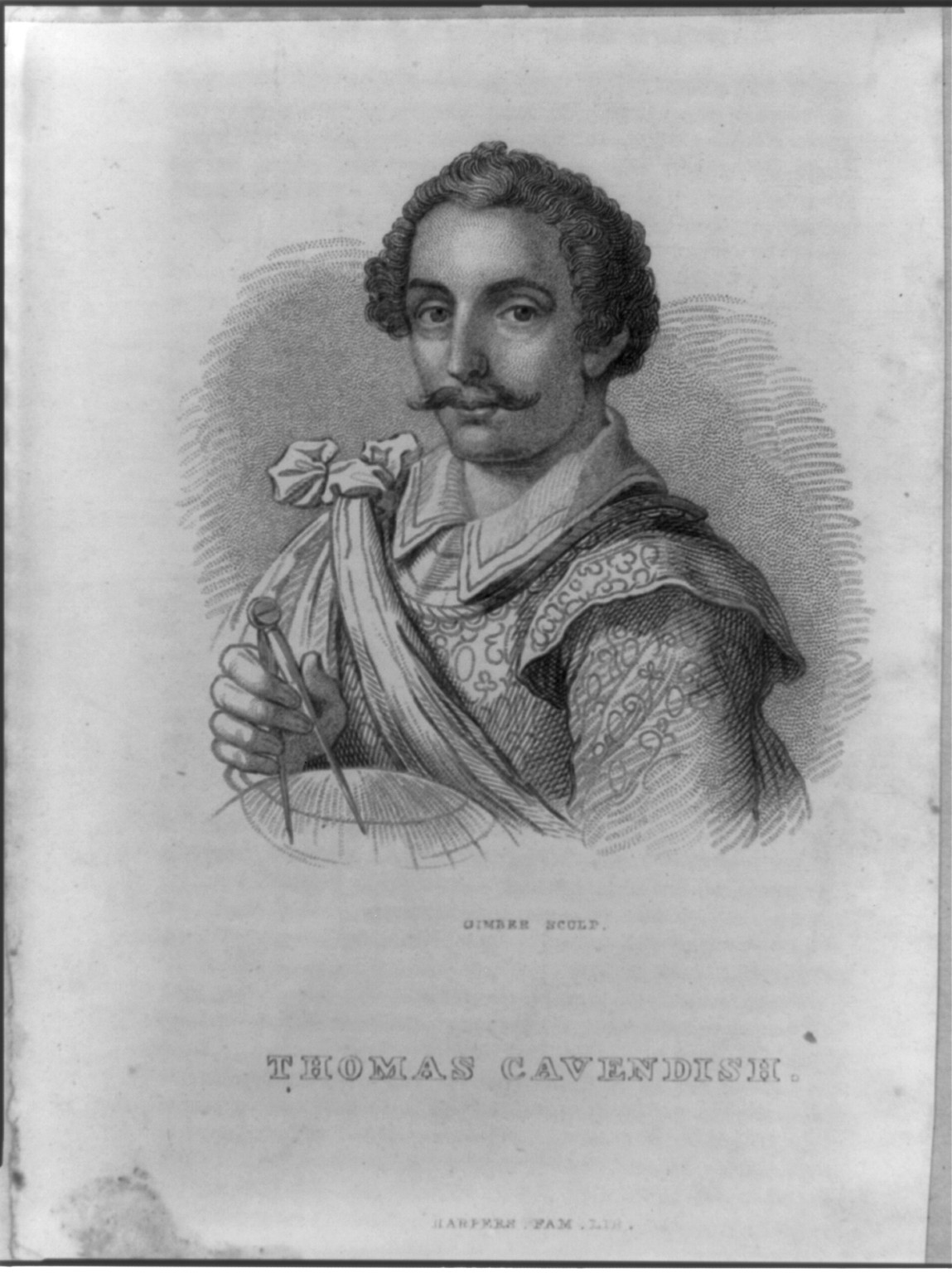 Thomas Cavendish, [no date recorded on caption card] — antique engraving