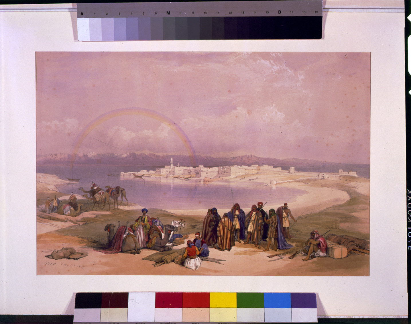 Suez Febry 11th 1839, [published between 1844 and 1845] — antique lithograph