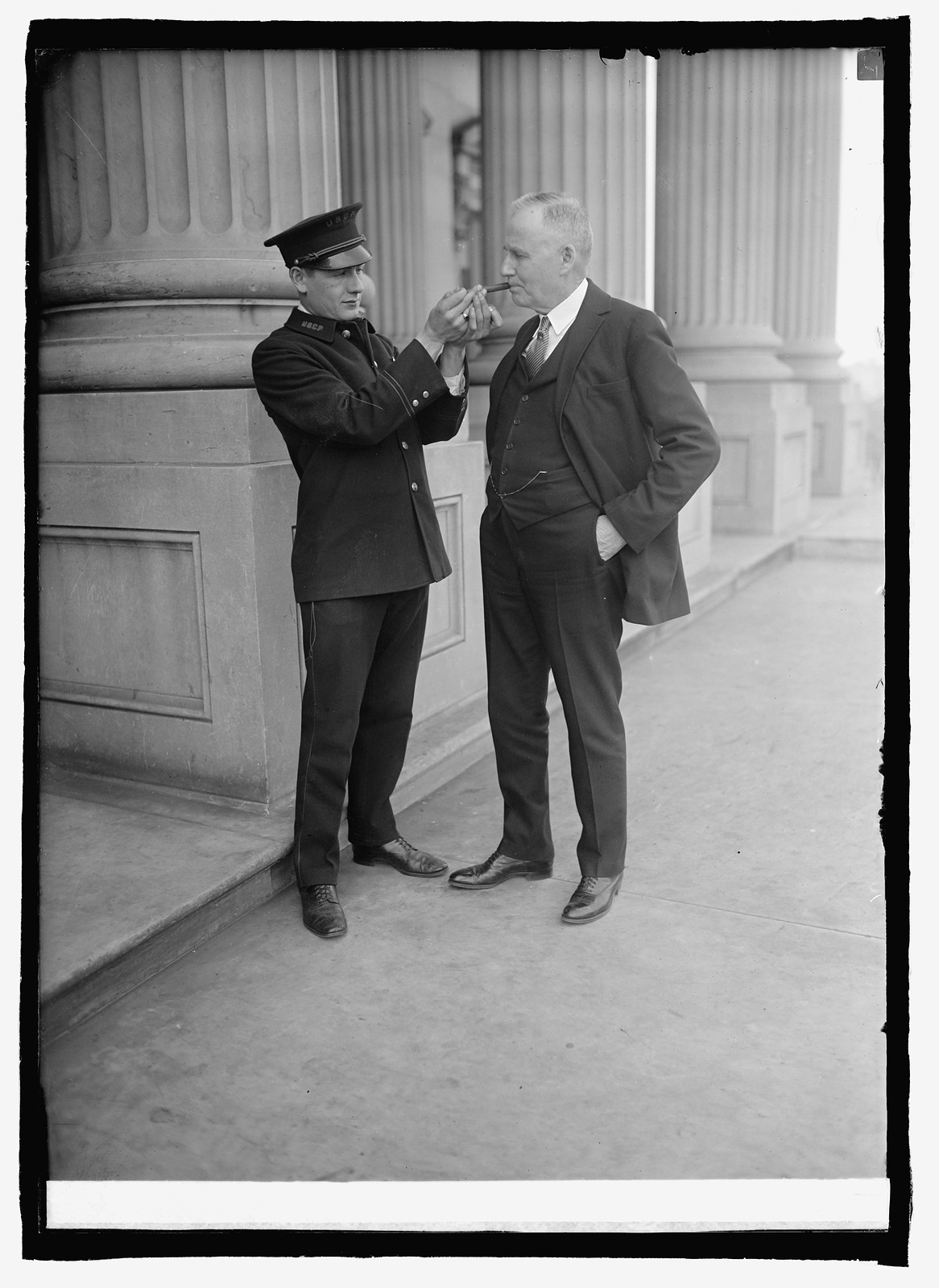 Sen. Cameron & Cap. Police, 3/29/24, [19]24 March 29. — historic photograph
