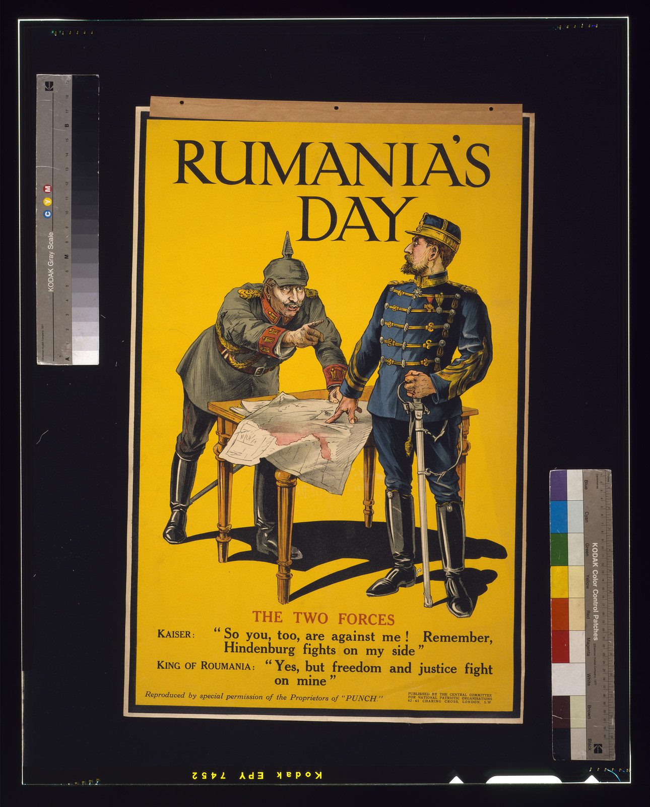 Rumania's day, London : Central Committee for National Patriotic Organisations, [1918] — vintage poster
