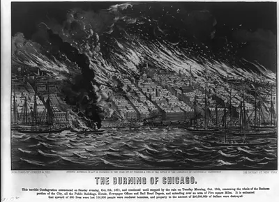 The burning of Chicago