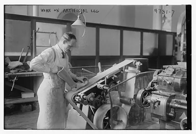 Work on artificial leg