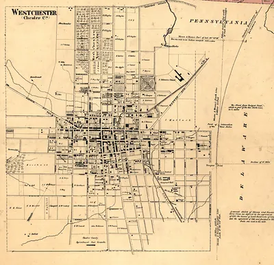 Map of Westchester (Chester Co.), Pennsylvania
