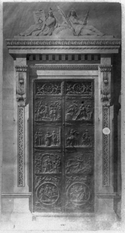 [Bronze doors for the east portico of the Senate wing, U.S. Capitol]
