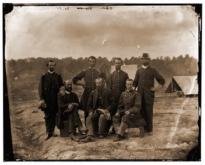 Petersburg Virginia. Field and staff officers of 39th U.S. Colored Infantry
