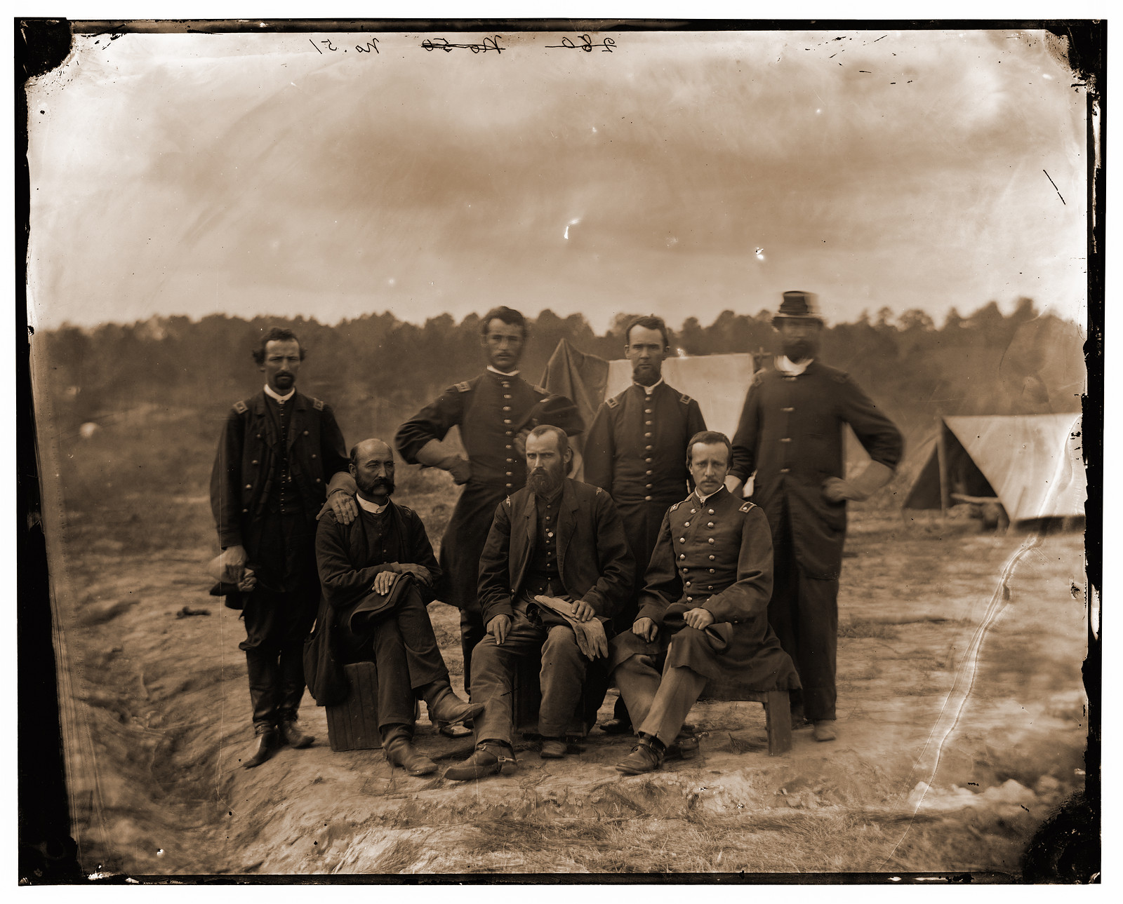 Petersburg Virginia. Field and staff officers of 39th U.S. Colored Infantry, 1864 — historic photograph