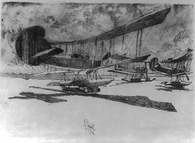 [Hydroplanes at rest on the beach]
