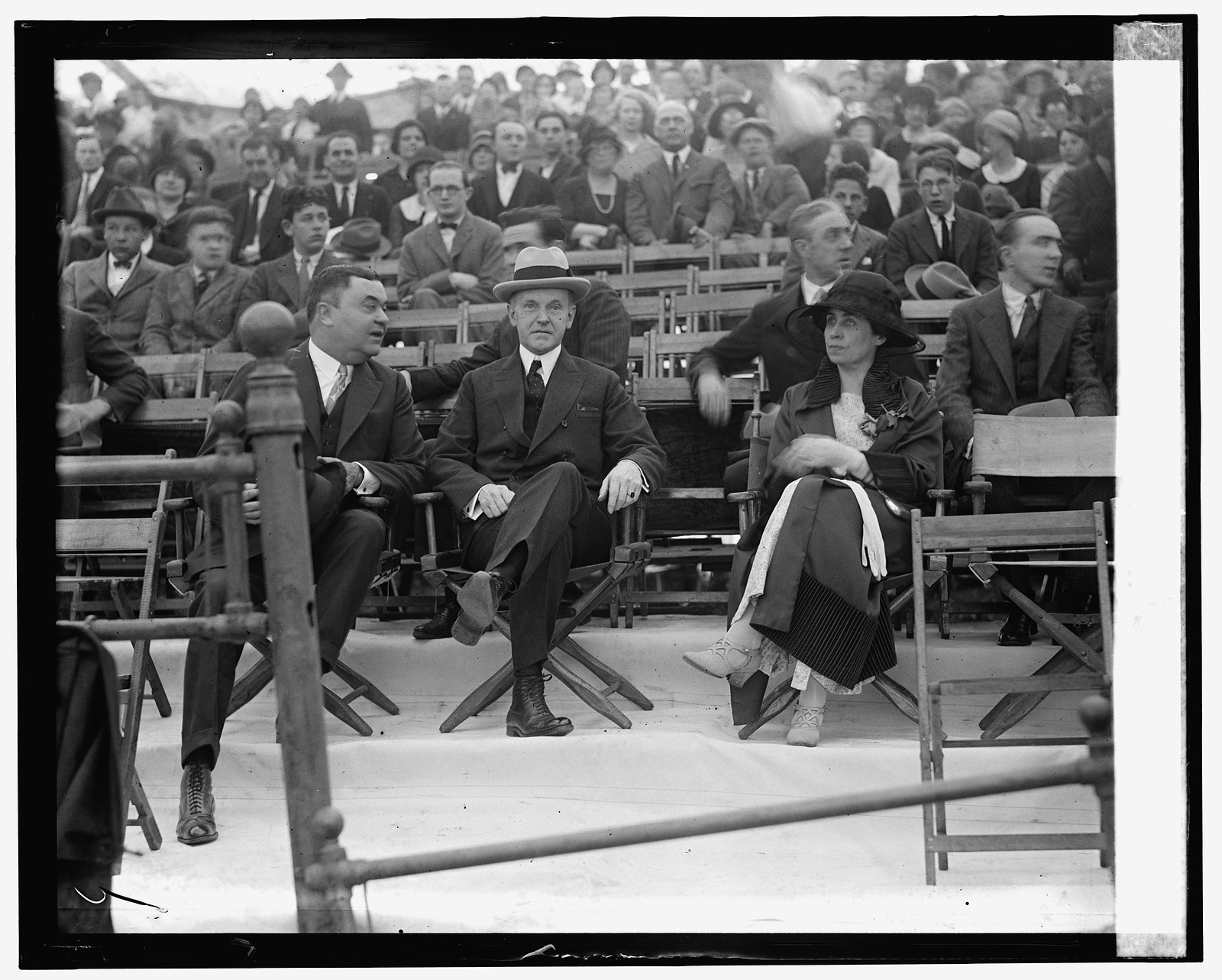 Mr. & Mrs. Coolidge at circus, [5/13/24], [1924 May 13] — historic photograph