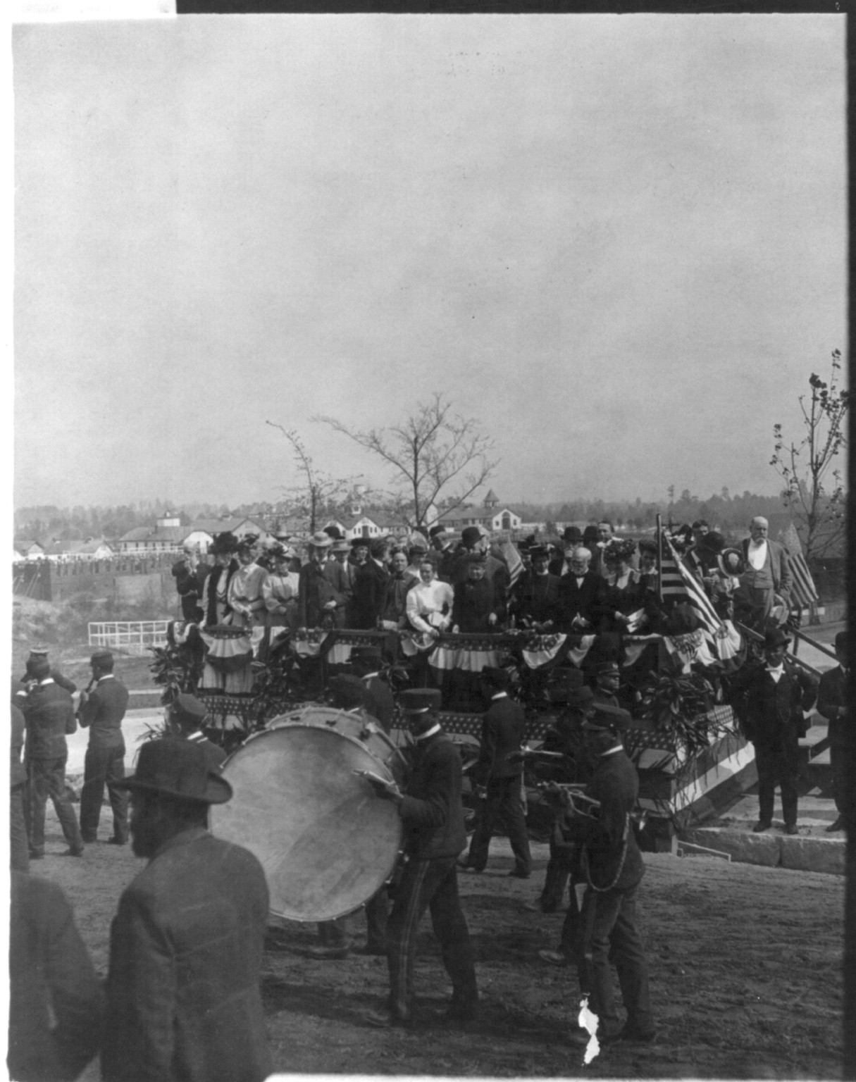 [25th anniversary of Tuskegee Inst., Ala., 1906: Part of military band in front of reviewing stand], c1906. — historic photograph