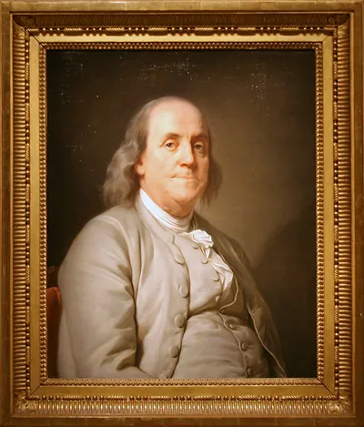 Benjamin Franklin, c. 1785, Oil on canvas by Joseph Siffred Duplessis cliff1066