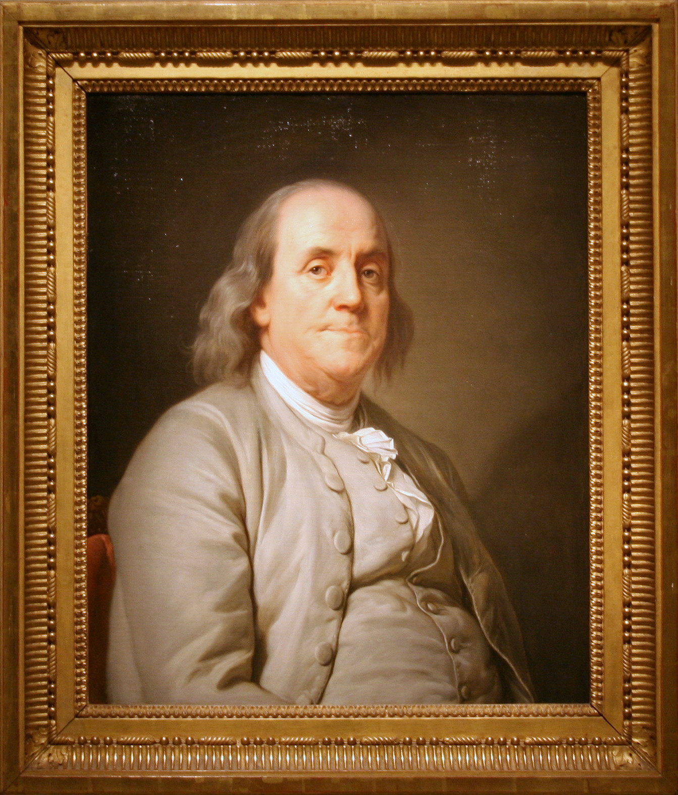 Benjamin Franklin, c. 1785, Oil on canvas by Joseph Siffred Duplessis cliff1066 — historic image