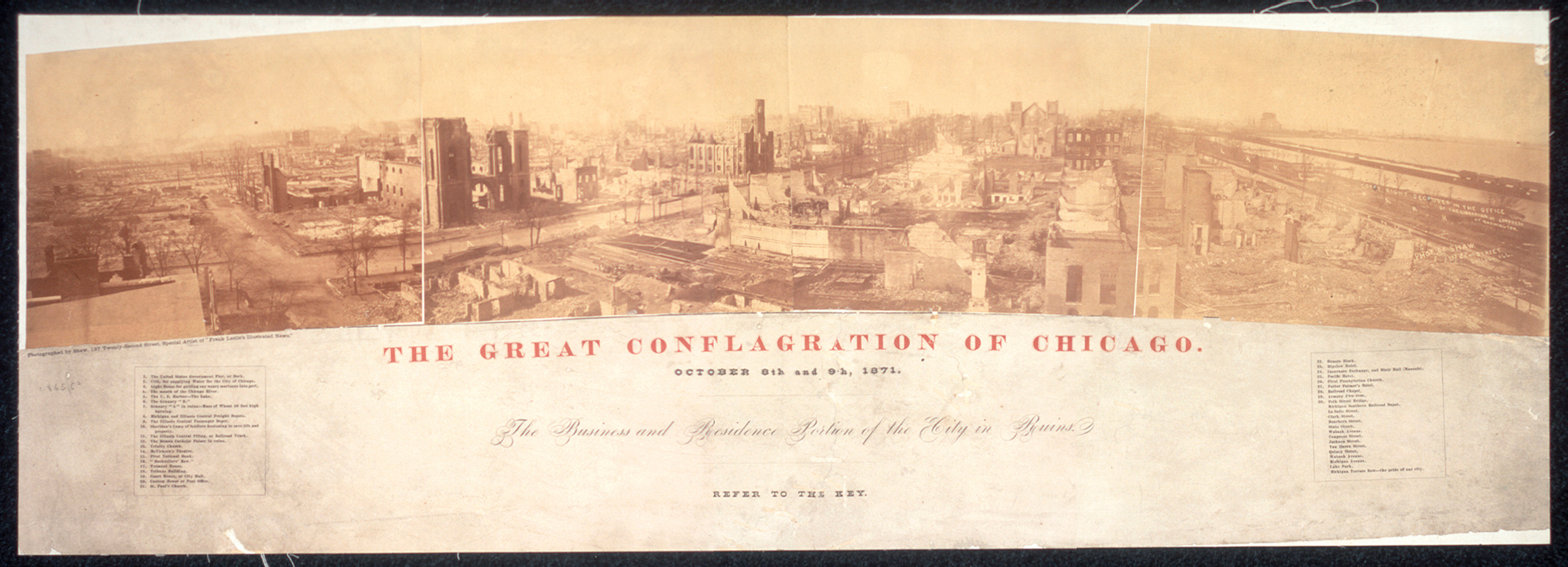 Chicago Fire October 8th and 9th, Illinois, 1871, 1871 — historic image