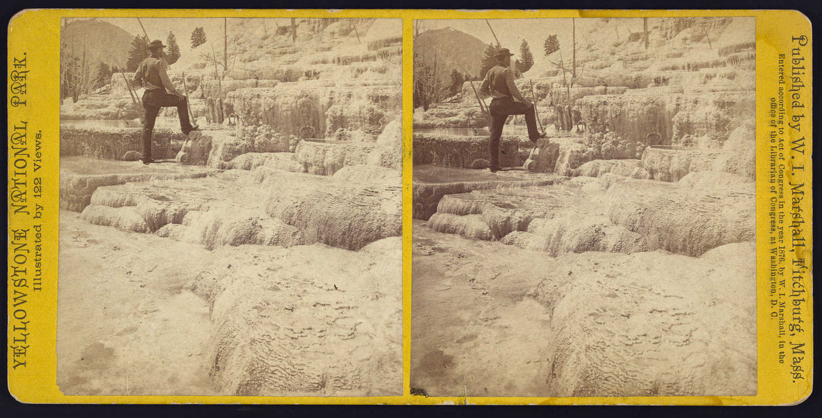 Mammoth Hot Springs Series. General View of Upper Basins, 1876 — historic photograph