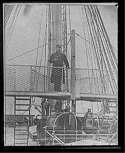 U.S.S. Pensacola, Capt. Dewey on the bridge