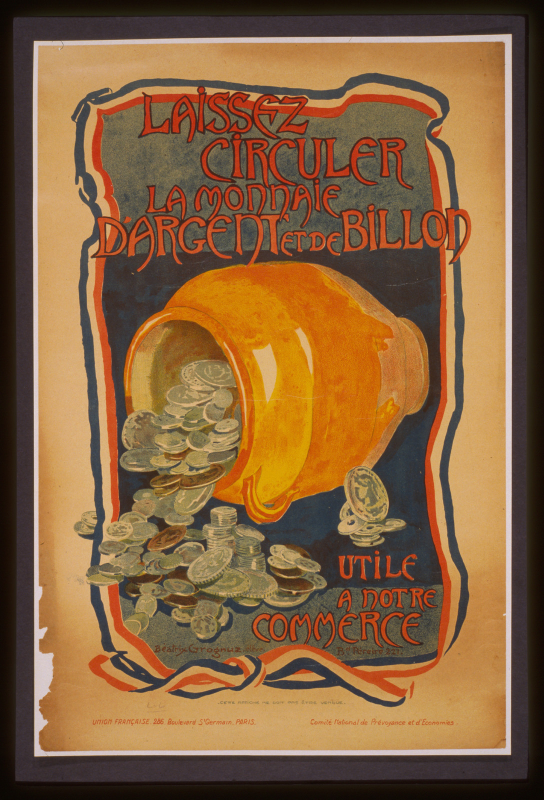 Laissez circuler la monnaie d'argent et de billon, 1918 — historic image