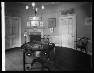 Octagon House, [Washington, D.C.], room in which Treaty of Ghent was signed table is ori