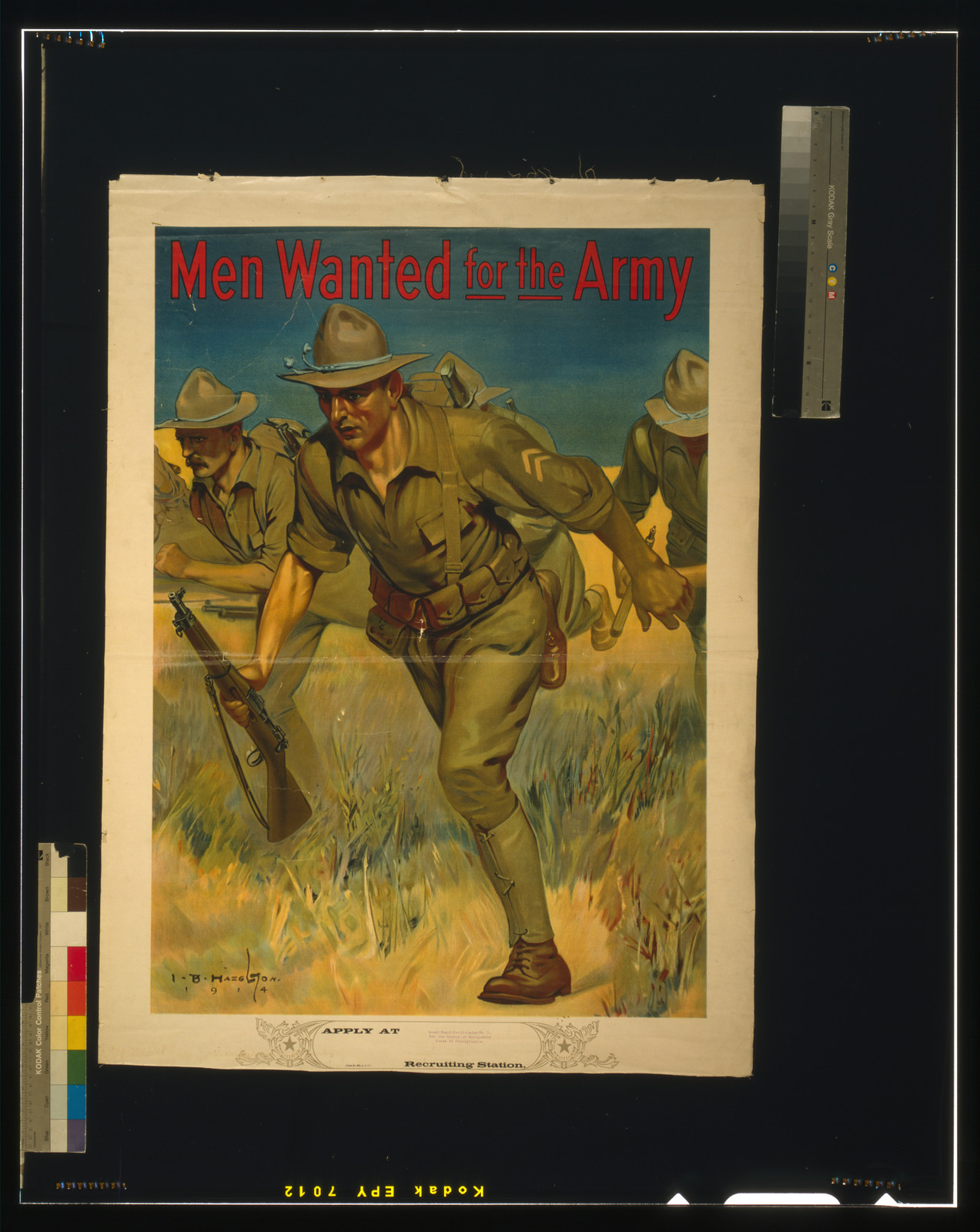 Men wanted for the Army / I.B. Hazelton 1914., 1914 — vintage poster