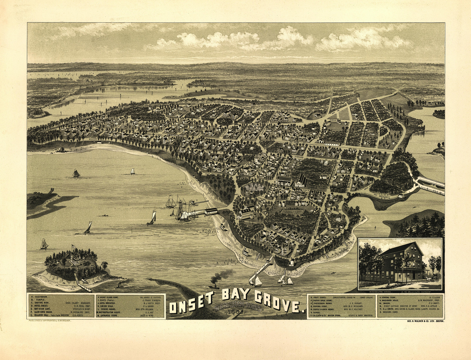 Wareham, Massachusetts, 1885, 1885 — antique map