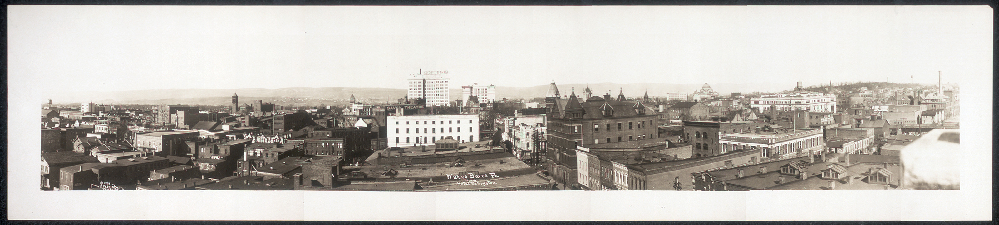 Wilkes Barre, from Hotel Redington, Pennsylvania, 1921, 1921 — historic image