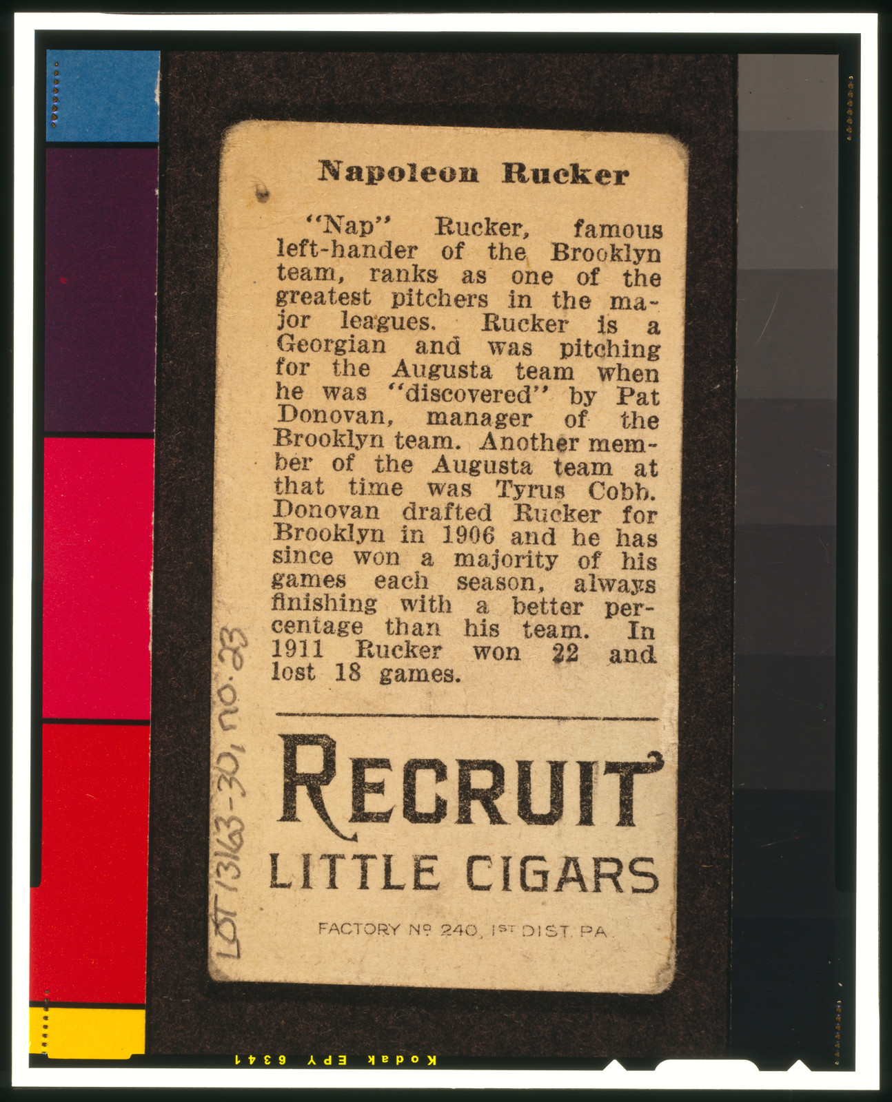 Brown Backgrounds (T207), 1912 — historic print