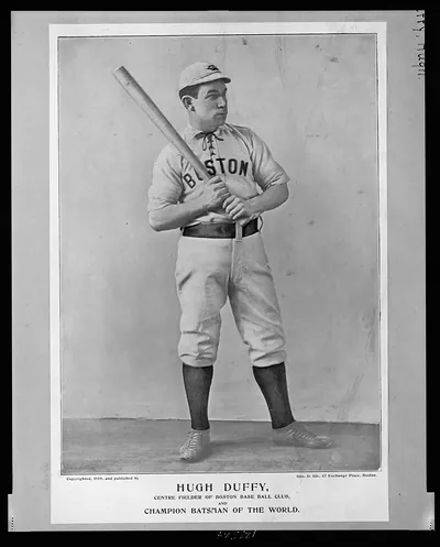 Hugh Duffy, centre fielder of Boston Base Ball Club, and champion batsman of the world