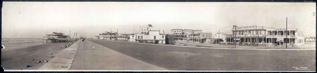 TX 1910 Beach & boulevard, Galveston PHOTO, 1910 — historic image