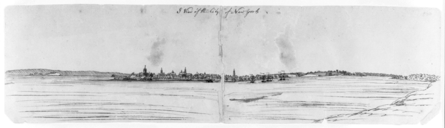 E. view of the city of New York, or: 41 S. view of the city of New York., [177-] — historic drawing