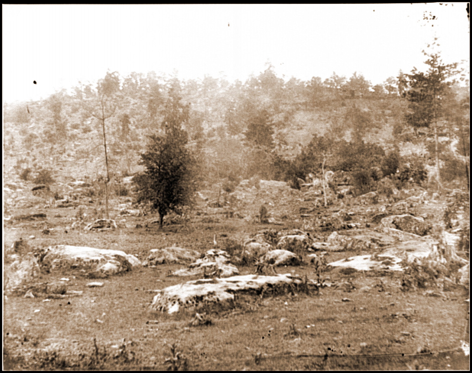 Gettysburg Pa. View of Little Round Top, 1863 — historic photograph