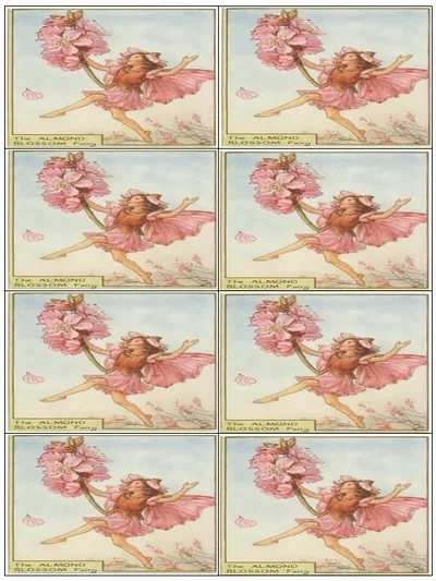 Sheet of eight cards: The Almond Blossom Fairy