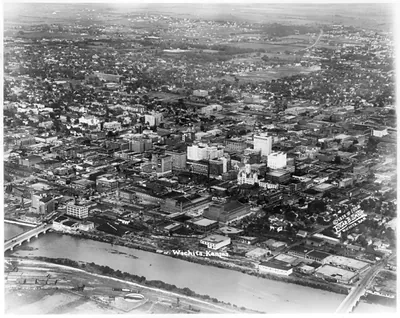 Aerial view of Wichita, Kansas. 1926(?)