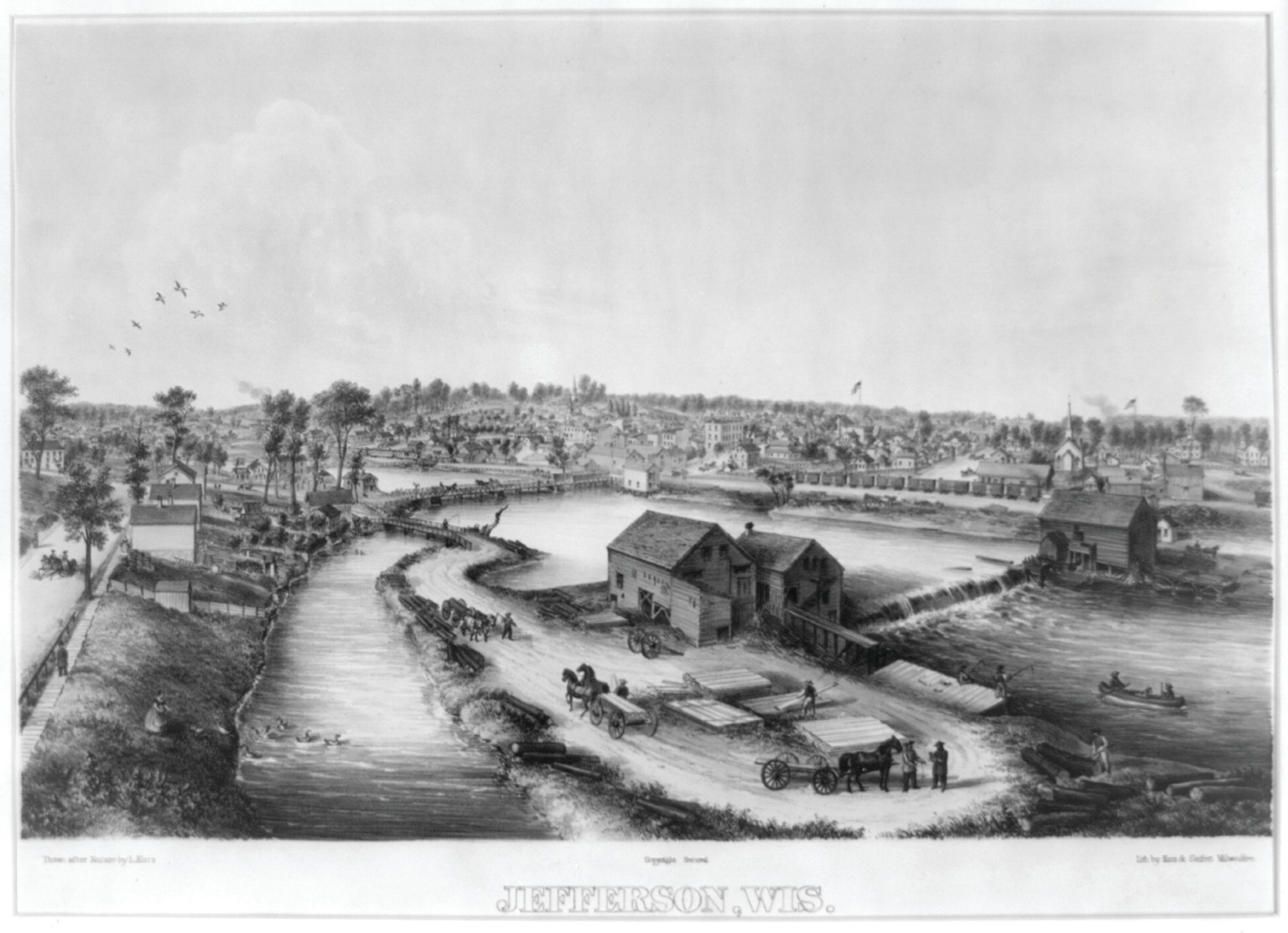 Jefferson, Wis., [no date recorded on shelflist card] — historic print