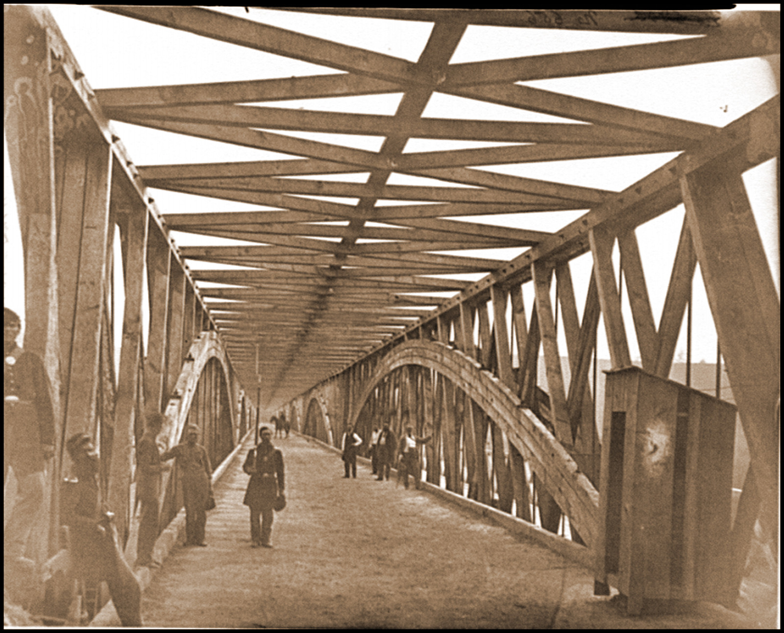 Washington D.C. View across Chain Bridge over the Potomac, 1865 — historic photograph
