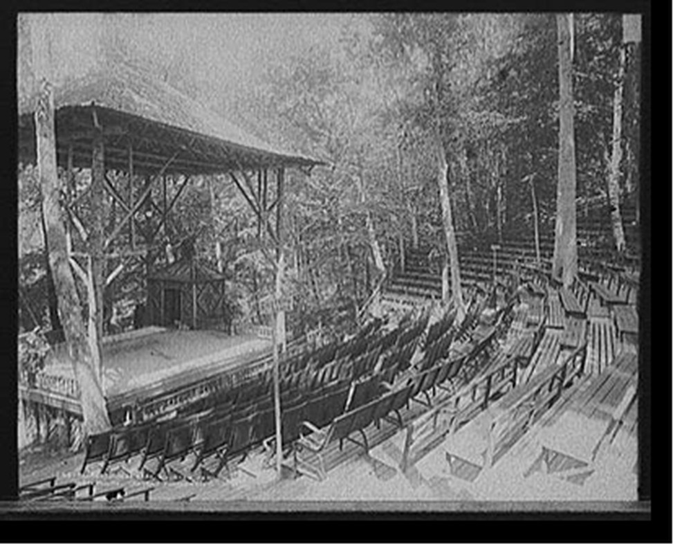 Rustic theatre, Riverton Park, Portland, Me., [between 1890 and 1910] — historic photograph