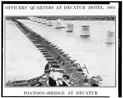 Pontoon bridge at Decatur
