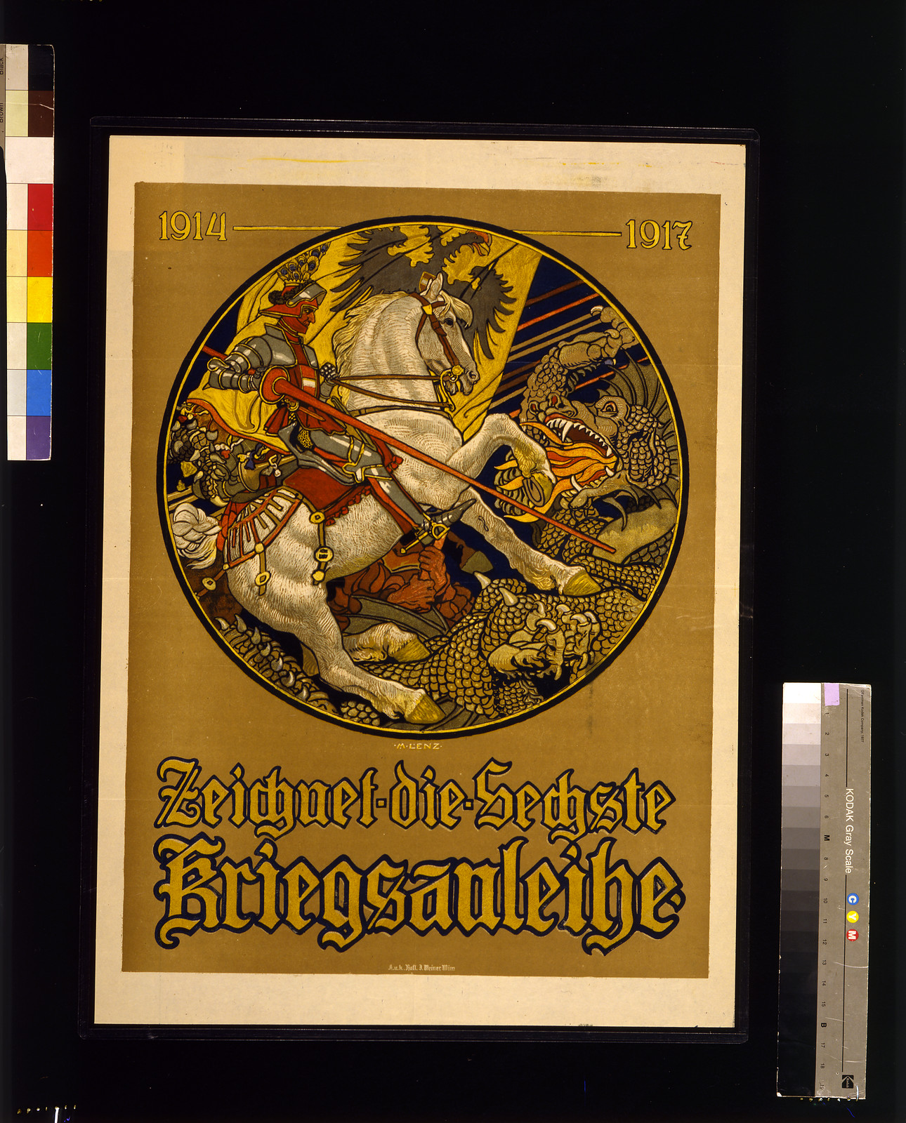Zeichnet die sechste Kriegsanleihe 1914-1917 / M. Lenz., 1917 — vintage poster