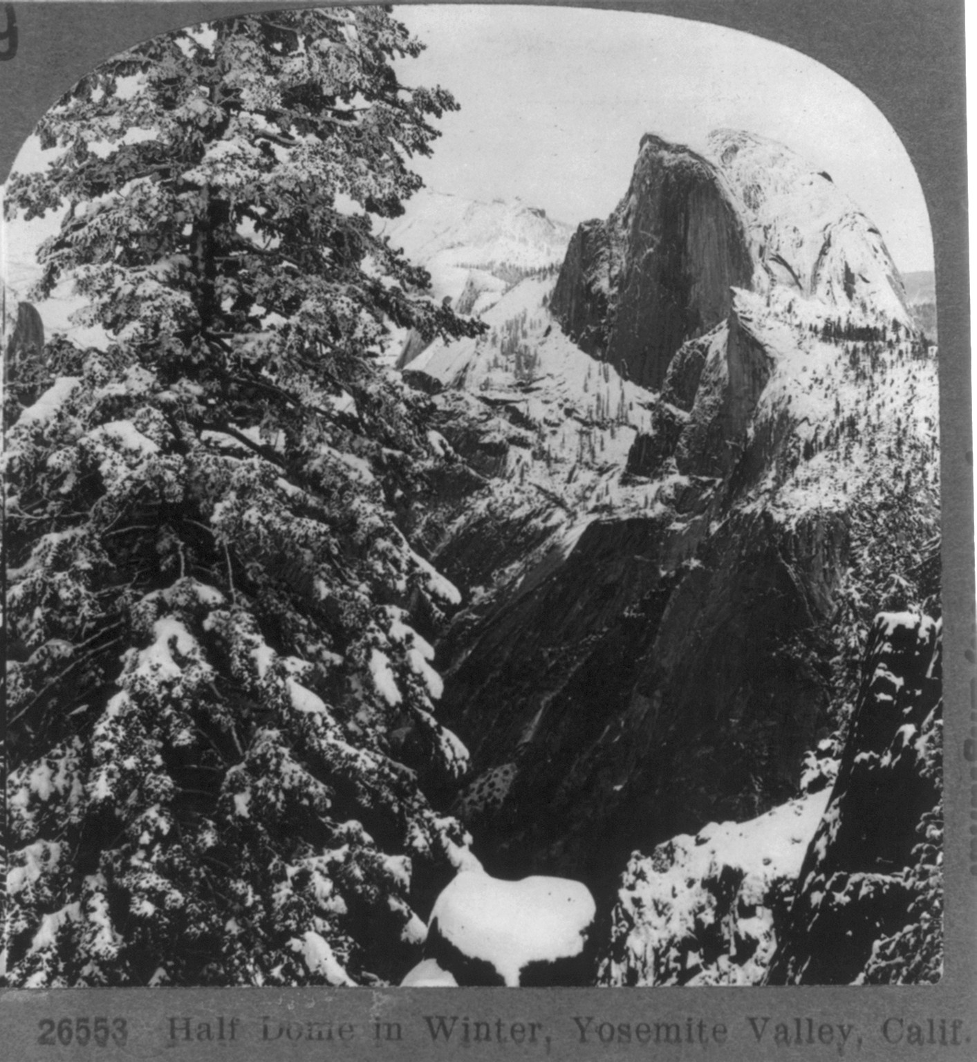 Half Dome in winter, Yosemite Valley, Calif., c1926 Feb. 18. — historic photograph