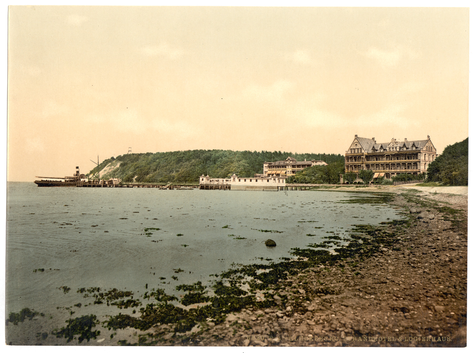 The beach and hotel Glucksburg Schleswig-Holstein Germany, [between ca. 1890 and ca. 1900]. — historic print