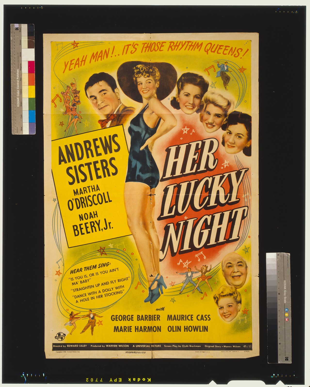 Her lucky night — vintage poster