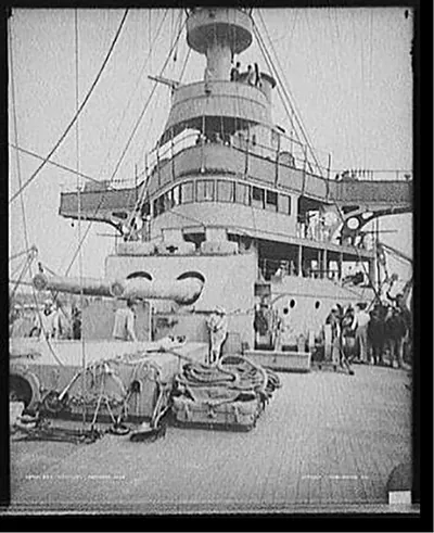 U.S.S. Maryland, forward deck