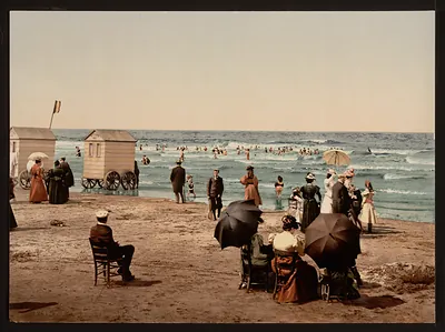 The beach Blankenberghe Belgium
