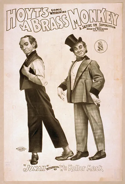 Hoyts comic whirlwind A brass monkey a satire on superstition.