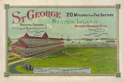 St. George Beautiful Grounds, Staten Island, baseball poster