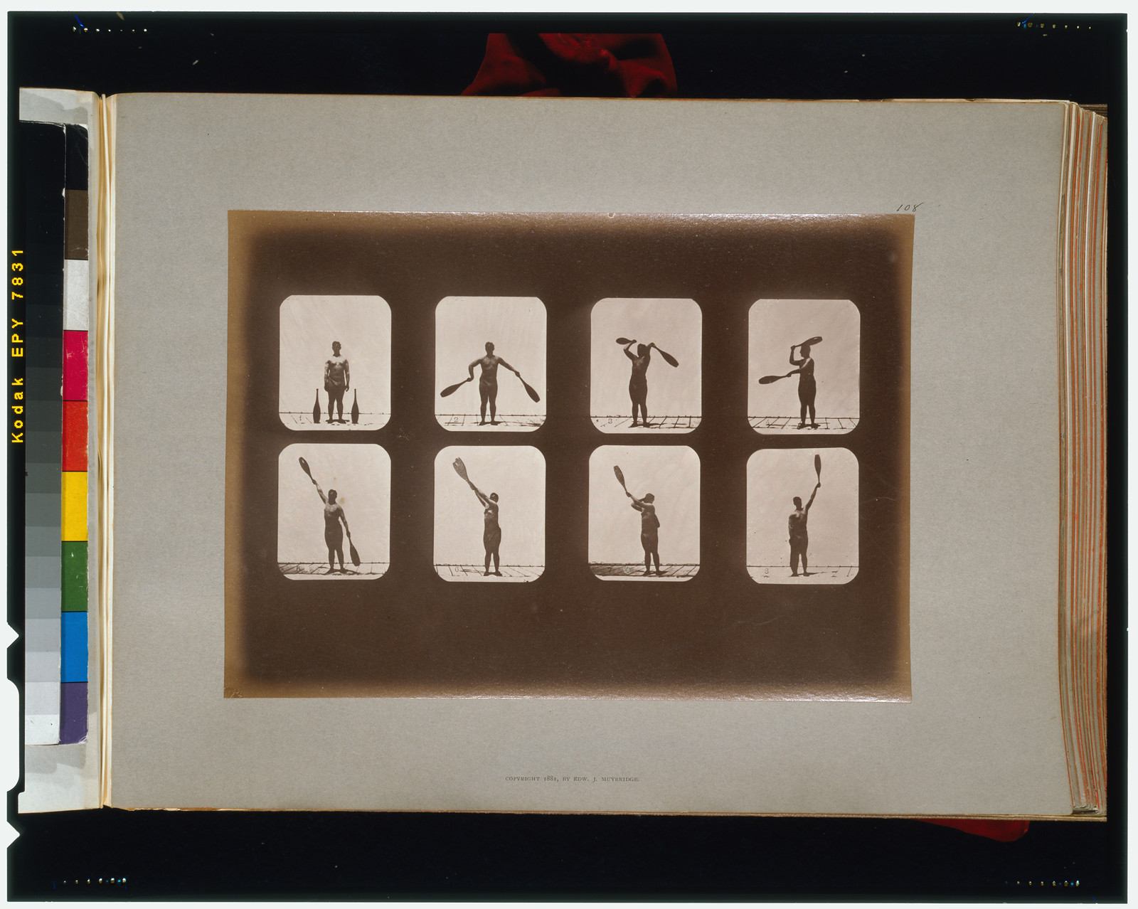 Athletes. Swinging clubs, [San Francisco] : Muybridge, c1881. — historic photograph