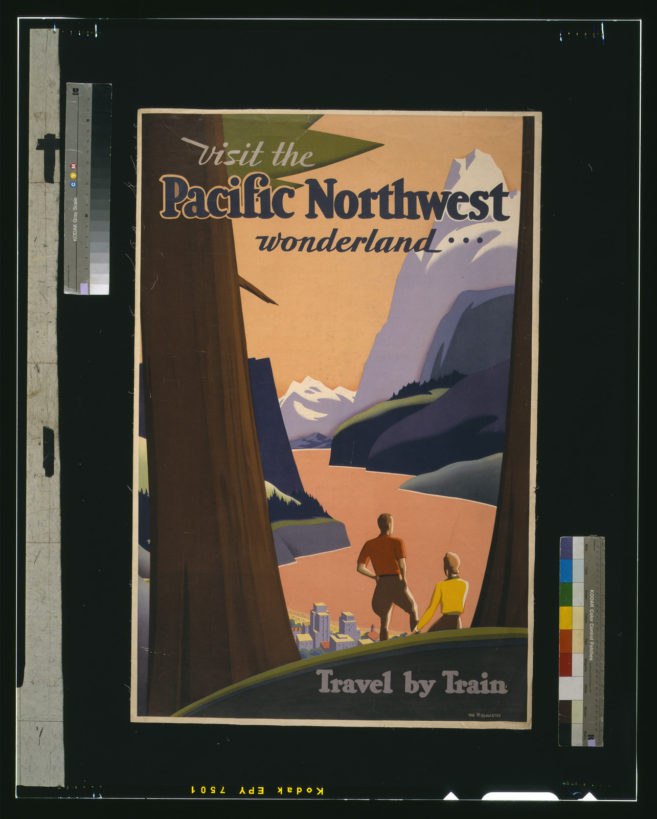 Visit the Pacific northwest wonderland... Travel by train / The Willmarths., Chicago : Newman-Monroe Co., [ca. 1925] — vintage poster
