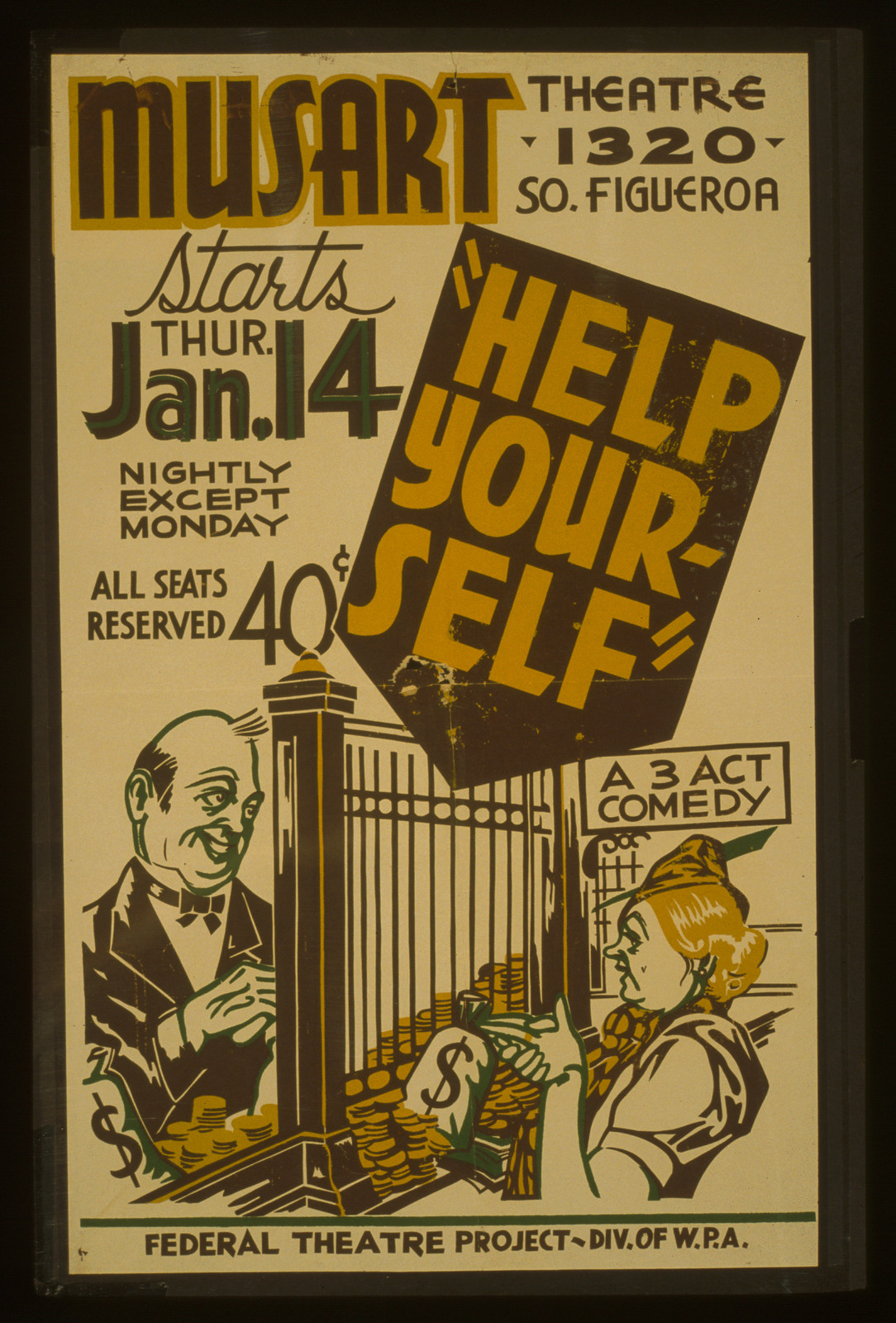Help yourself A 3 act comedy., 1937 — vintage poster