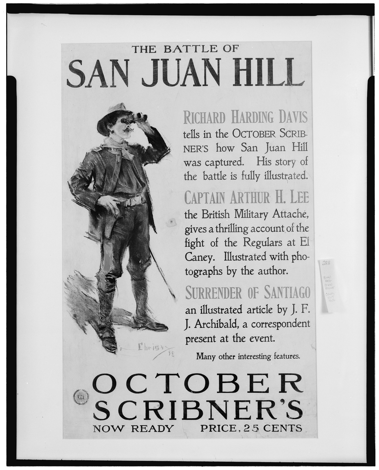 The Battle of San Juan Hill [by] Richard Harding Davis ... October Scribner's / Christy., [18]98. — vintage poster