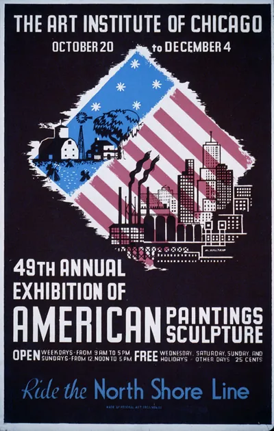 49th annual exhibition of American paintings sculpture Ride the North Shore Line / M.