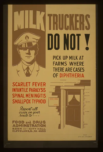 Milk truckers do not! pick up milk at farms where there are cases of diphtheria scarl